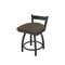Holland Bar Stool Co 18" Low Back Swivel Vanity Stool, Pewter Finish, Canter Earth Seat 82118PW006 - alternate 1